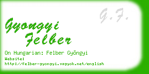 gyongyi felber business card